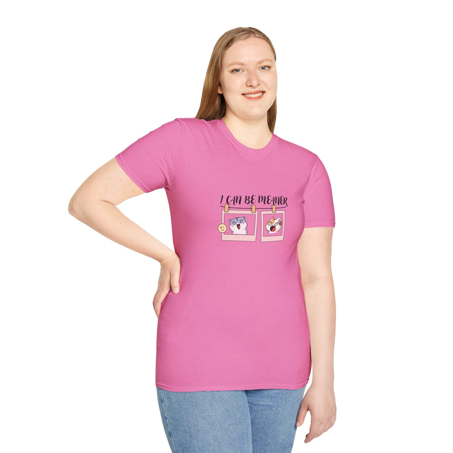 I Can Be Meaner Unisex Softstyle T-Shirt – Fun & Playful Graphic Tee for Casual Wear