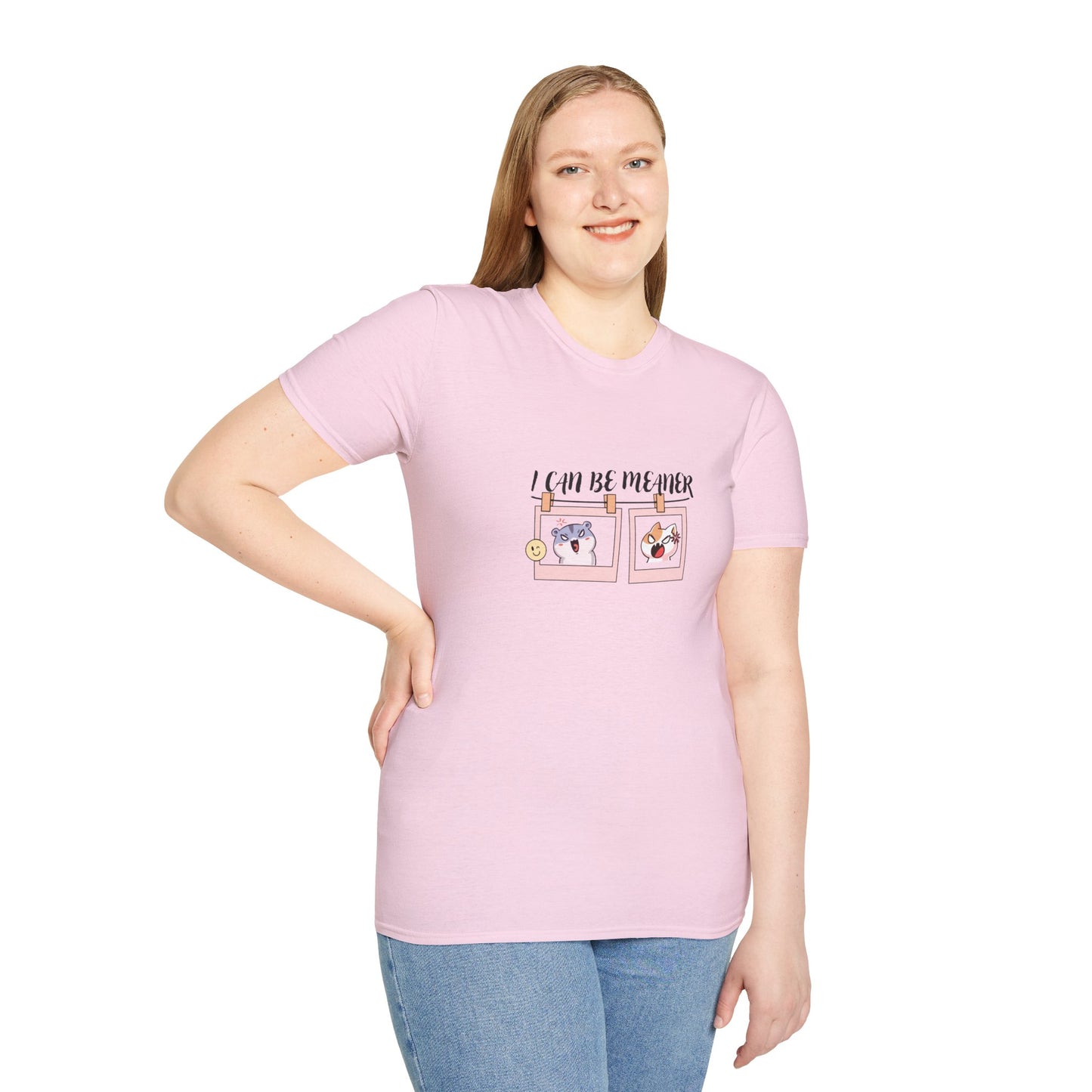 I Can Be Meaner Unisex Softstyle T-Shirt – Fun & Playful Graphic Tee for Casual Wear