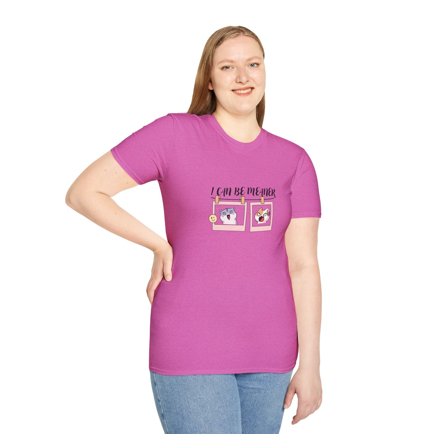 I Can Be Meaner Unisex Softstyle T-Shirt – Fun & Playful Graphic Tee for Casual Wear