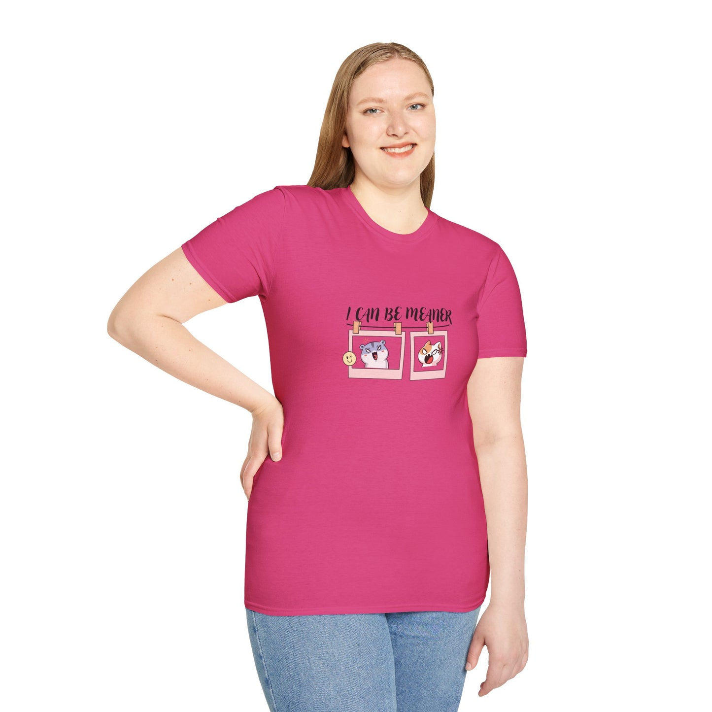 I Can Be Meaner Unisex Softstyle T-Shirt – Fun & Playful Graphic Tee for Casual Wear