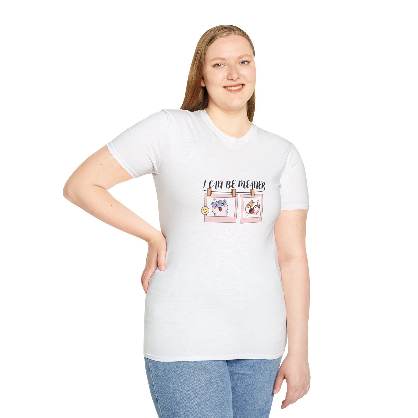 I Can Be Meaner Unisex Softstyle T-Shirt – Fun & Playful Graphic Tee for Casual Wear