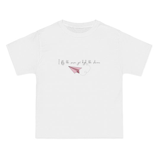 Inspirational Paper Airplane Tee | Short-Sleeve T-Shirt, Positive Vibes, Gift for Travelers, Motivational Quote, Casual Wear, Birthday Gift