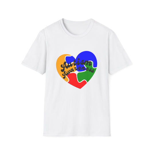 Autism Awareness Heart Unisex Softstyle T-Shirt