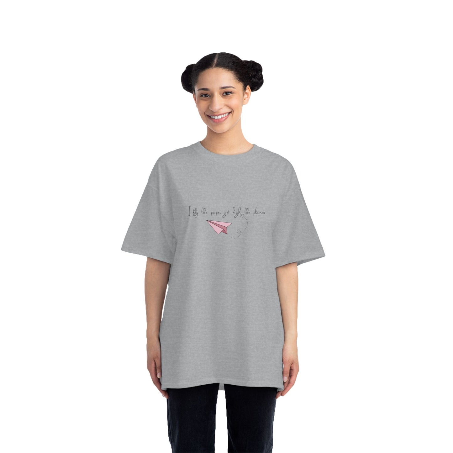 Inspirational Paper Airplane Tee | Short-Sleeve T-Shirt, Positive Vibes, Gift for Travelers, Motivational Quote, Casual Wear, Birthday Gift