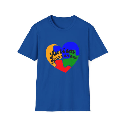 Autism Awareness Heart Unisex Softstyle T-Shirt